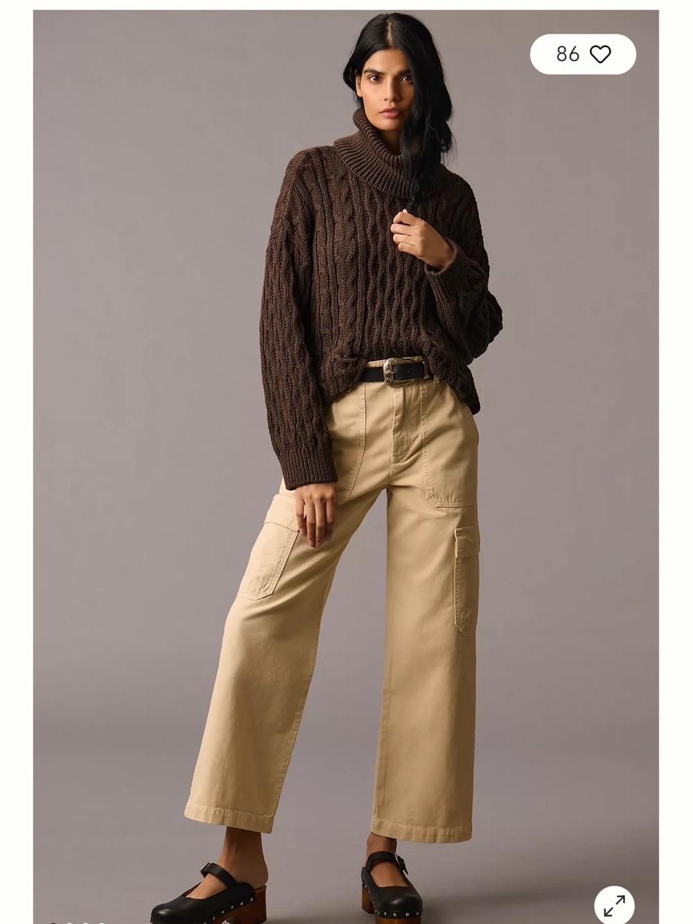 $249 NWT Velvet by Graham & Spencer Makayla Sanded Twill Cargo Pants brown sz 8